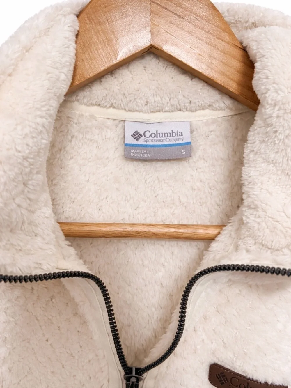 Columbia Sherpa Fleece Jacket Cozy Full Zip Soft Women’s S - Picture 5 of 6